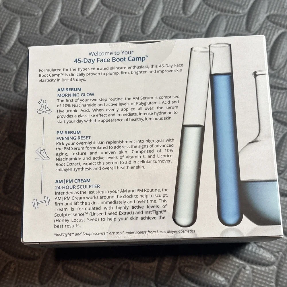 SkINN LAB INSIDER 45-DAY FACE BOOT CAMP Three Clinical Treatments NIB Free Ship